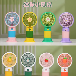 Mini Hand-Held Portable USB Fan with 3-Speed Quiet Airflow & Stand