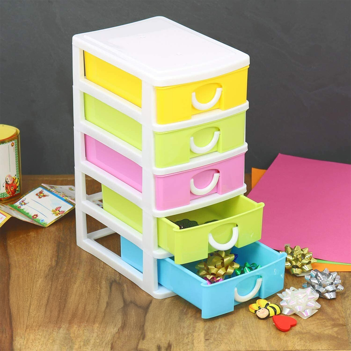 Plastic 4 Layer Storage Drawer & Jewelry Box
