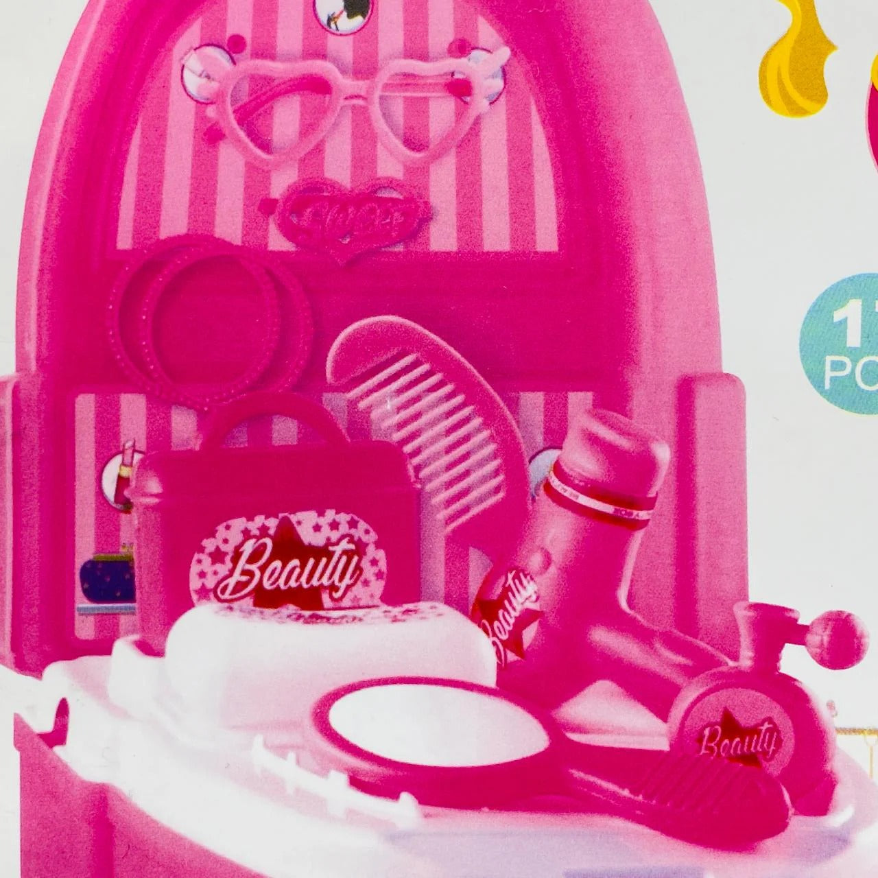 Princess Dresser Backpack Pretend Play Makeup Toy Set - Image 2