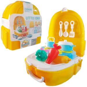 22 Pcs Little Chef Cooking Backpack Playset for Kids