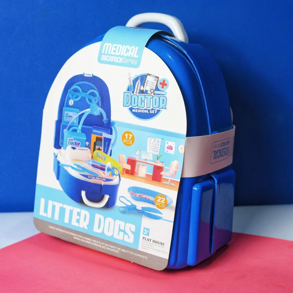 17 pcs Little Doctor Medical Kit with Backpack - Image 2
