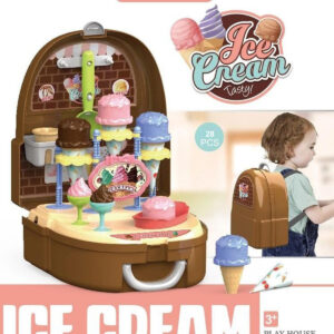 28-Piece Ice Cream & Donut Toy Set with Kids Backpack