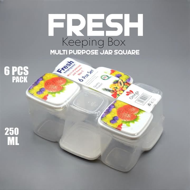 6-Piece Multipurpose Storage Jar Set (250ml) - Image 3