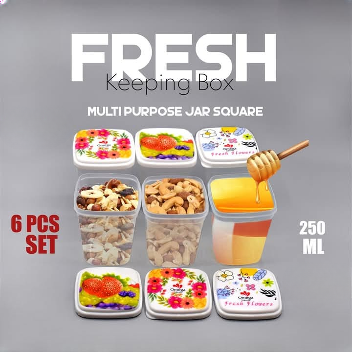 6-Piece Multipurpose Storage Jar Set (250ml) - Image 2