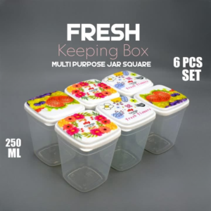 6-Piece Multipurpose Storage Jar Set (250ml)