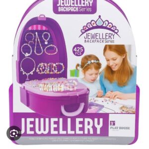 Kids Jewellery Making Kit – DIY Bead Bracelet & Necklace Craft Set
