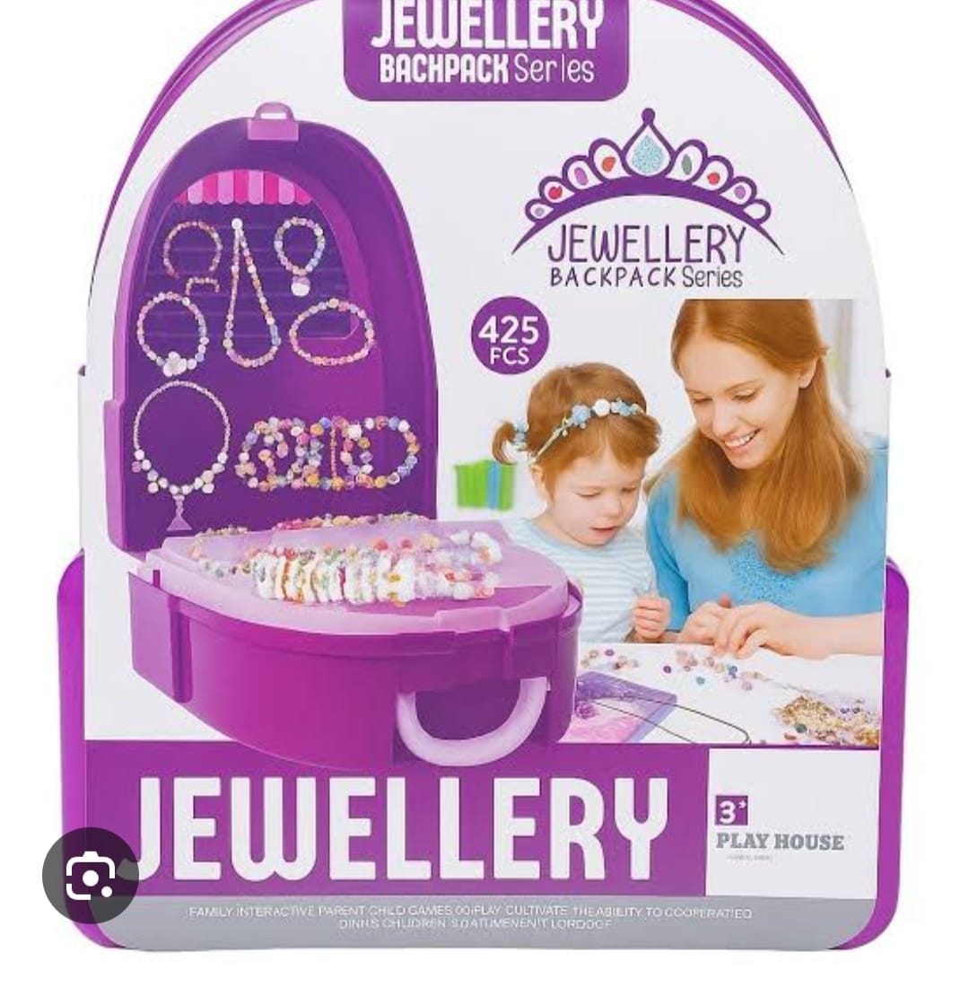 Kids Jewellery Making Kit – DIY Bead Bracelet & Necklace Craft Set