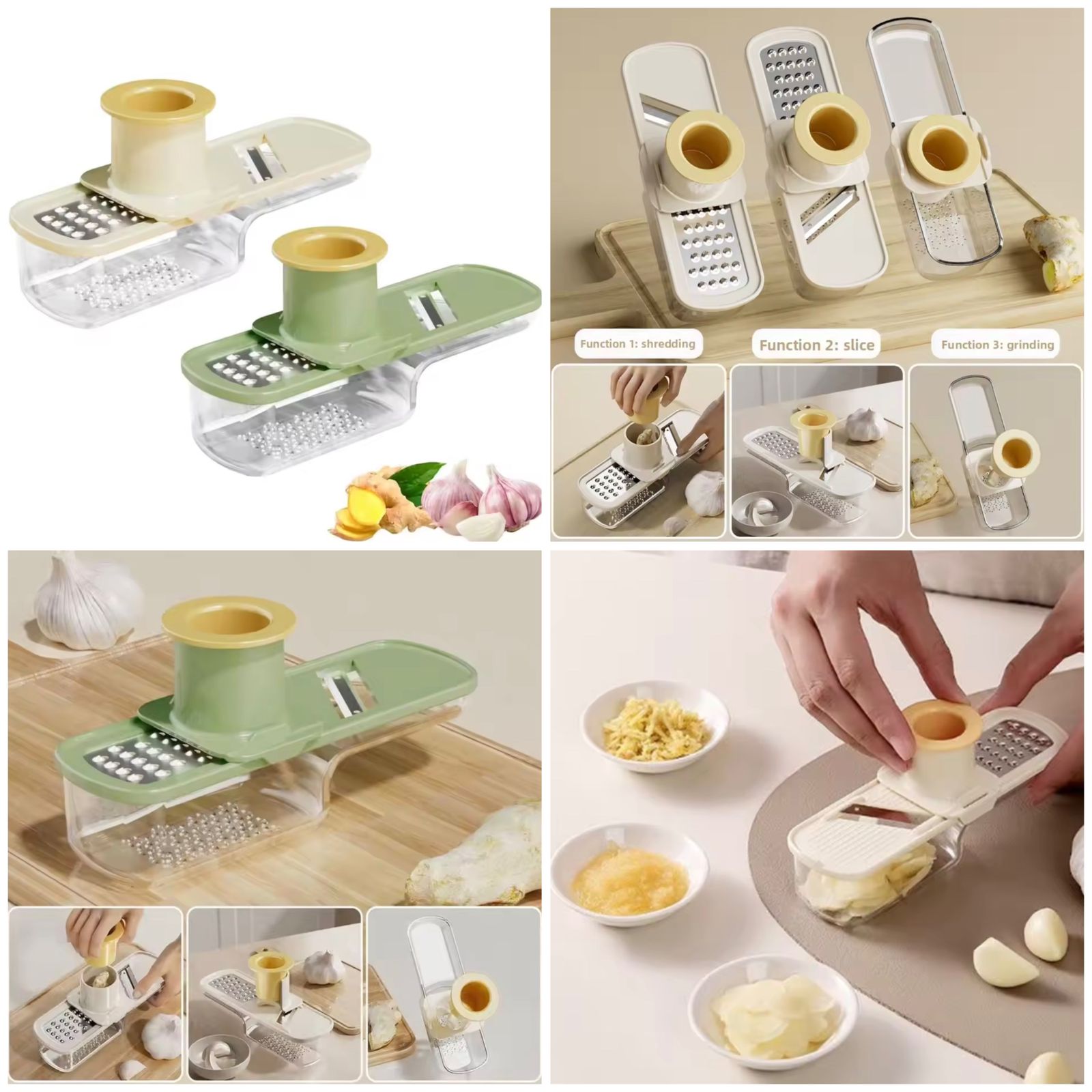 3 in 1 Mini Garlic Slicer and Grinder - Image 3