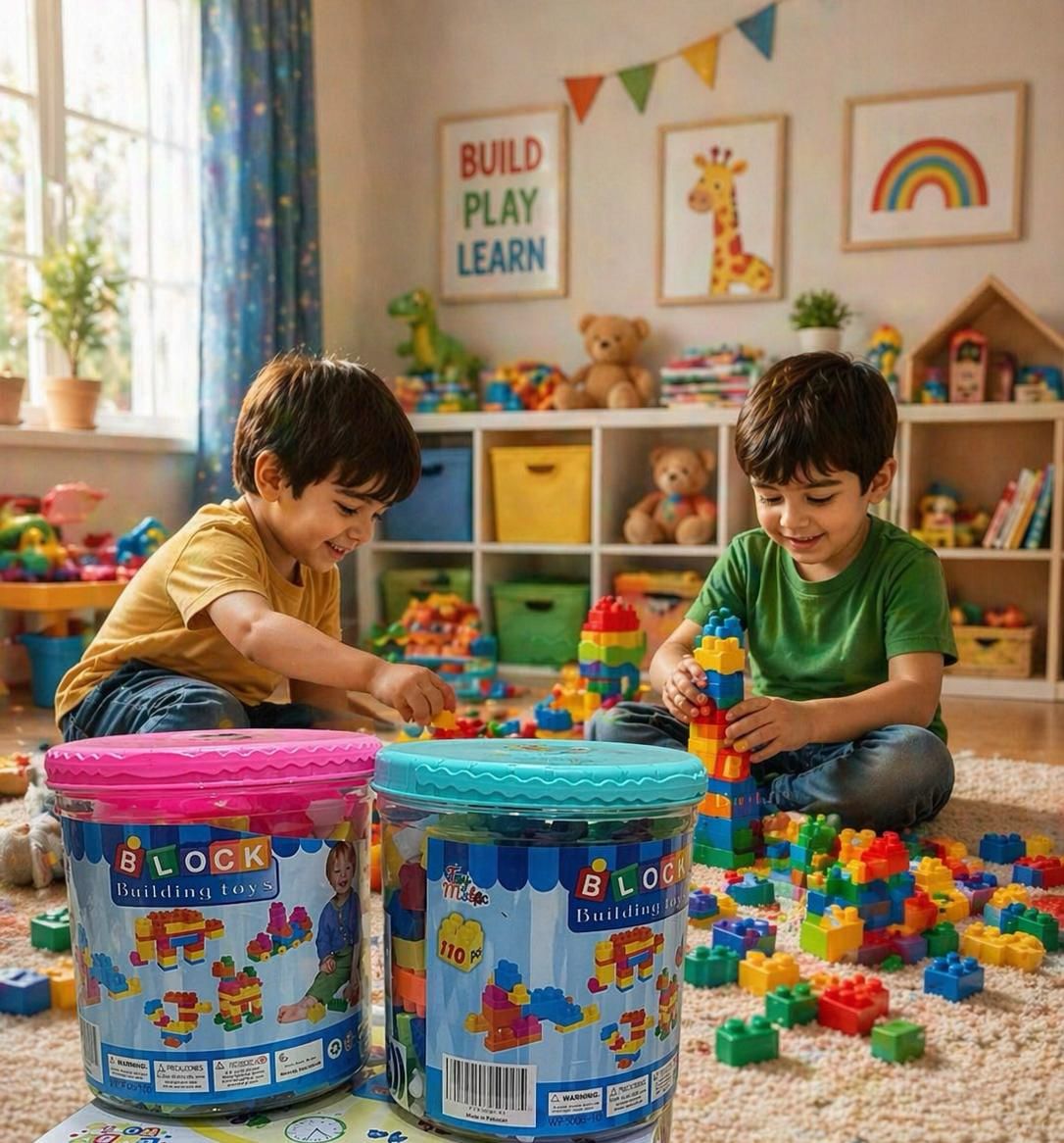 Colorful Building Blocks Toy Set for Kids & Toddlers