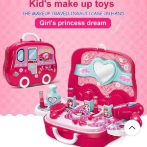 19-Piece Kids Makeup Beauty Set with Portable Suitcase