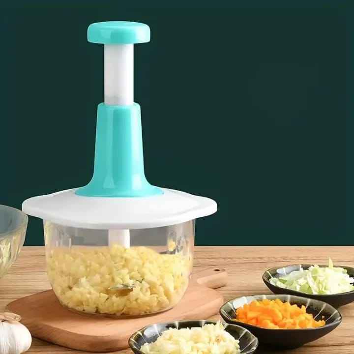 Manual Press Food Chopper & Vegetable Slicer - Image 8