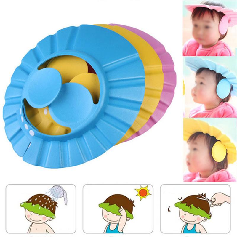 Baby Shower Cap Adjustable Hair Wash Hat for Kids & Infants - Image 3