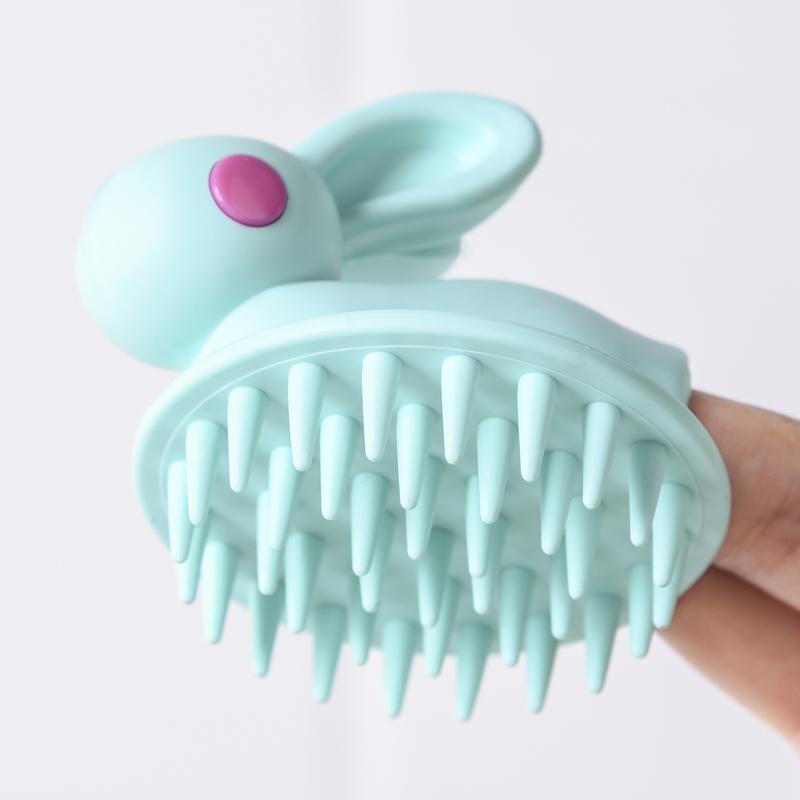 Rabbit Shaped Soft Silicon Hair Massager and Shampoo Washing Brush - Image 6