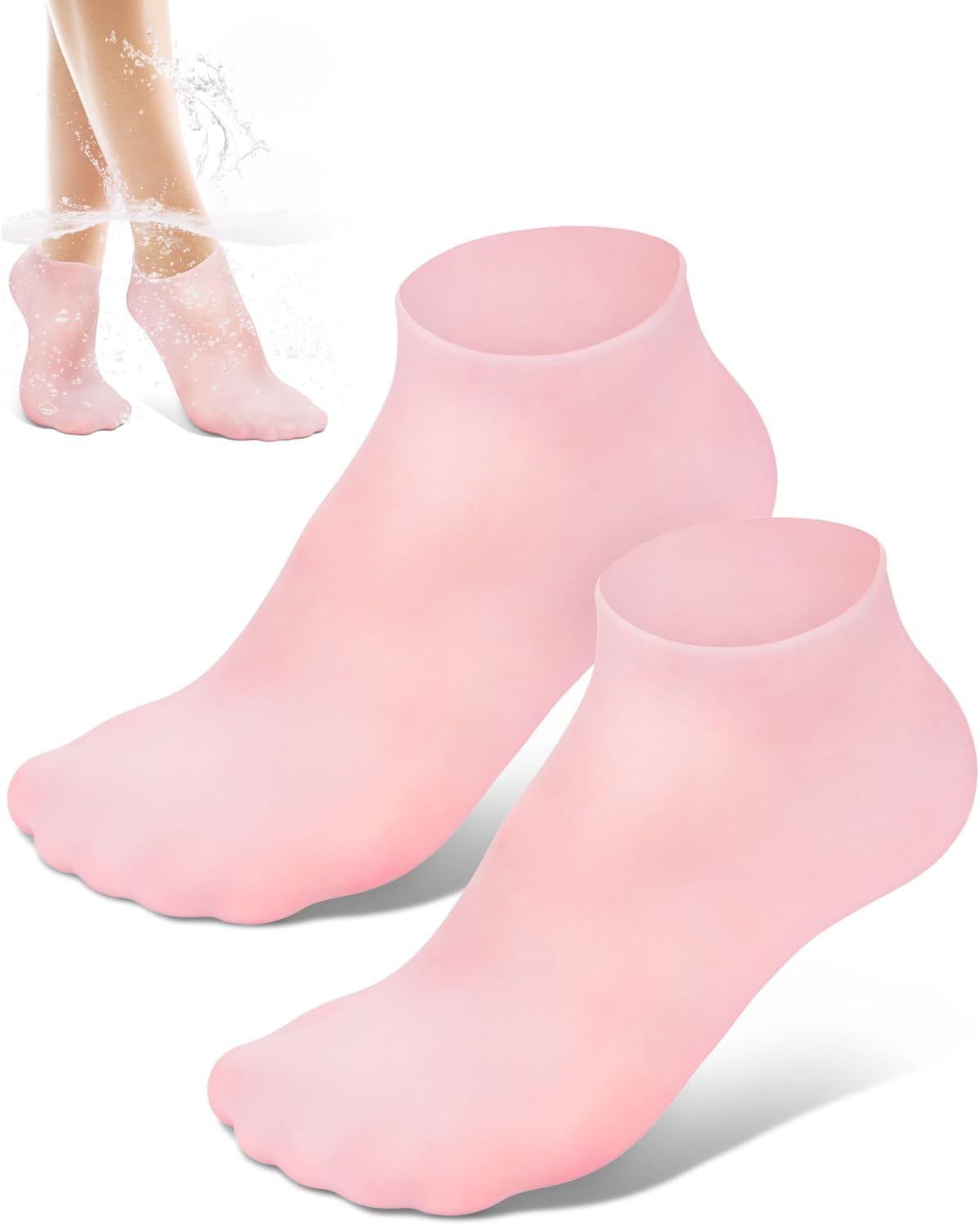 2-Pair Silicone Moisturizing Gloves and Socks Set for Cracked Hands and Feet - Image 7