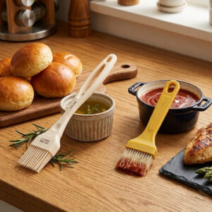 2 Pcs Silicone Oil Brush Set for Cooking and Baking