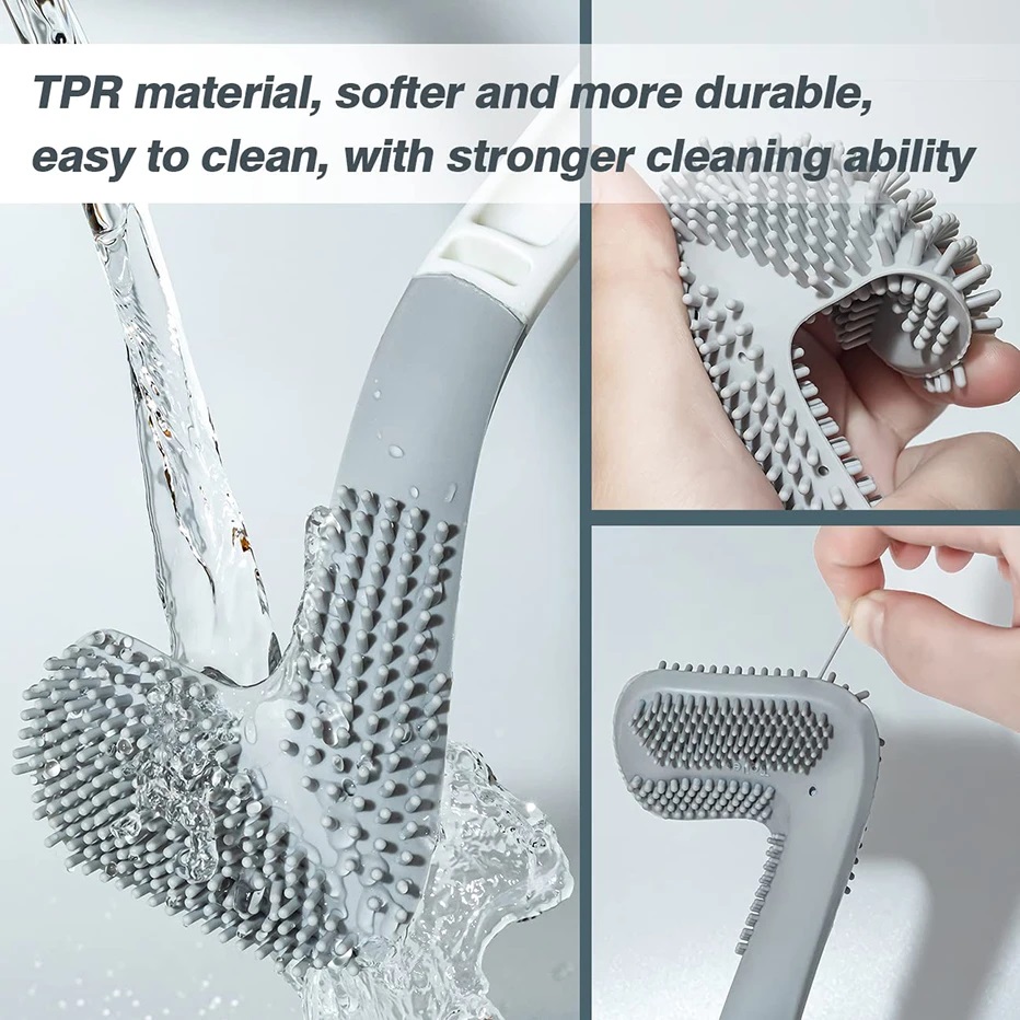 Creative Golf Head Silicone Toilet Brush with Wall-Mounted Holder - Image 4