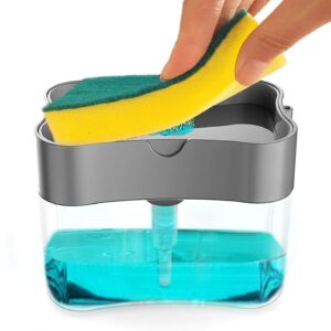 Automatic Soap Dispenser and Kitchen Dishwashing Brush Scouring Pad Holder