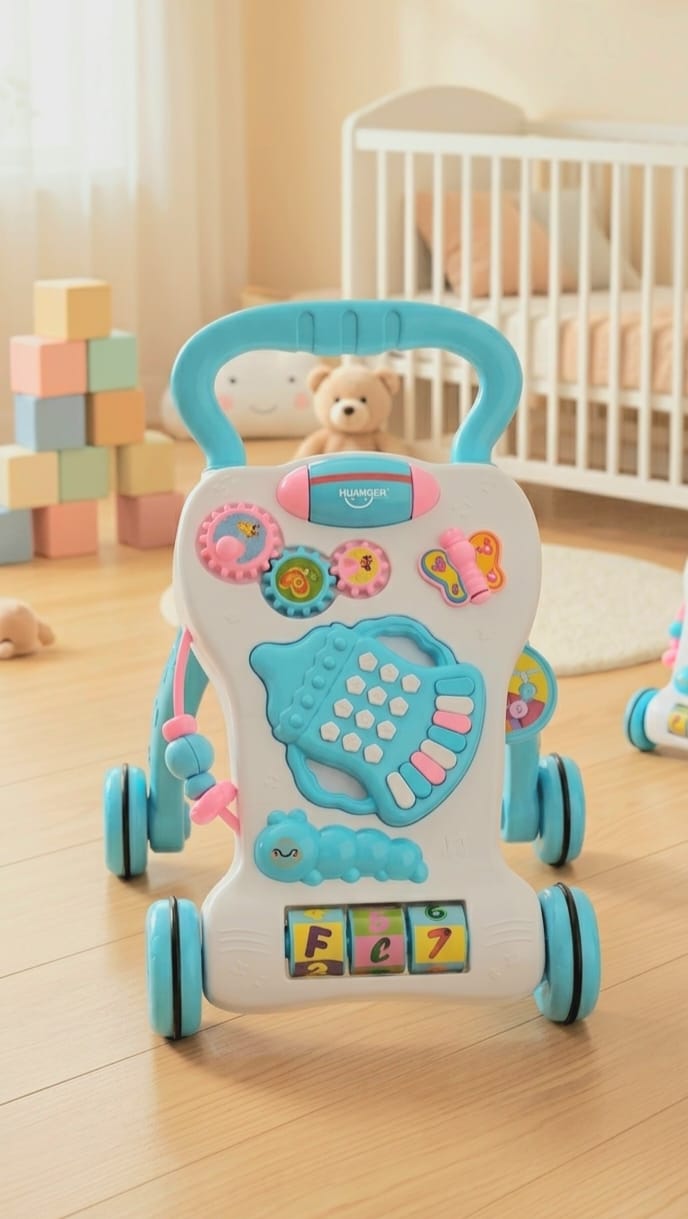 Baby Walker Multifunction Toddler Trolley Musical Drawing Walker - Image 2