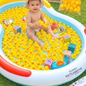 Baby Rattle & Bath Duck Set Kids Music Toy