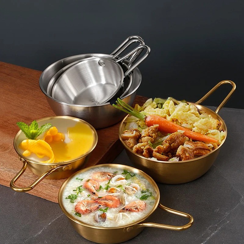 Golden Round Rice Wine Bowl with Handle - Image 3