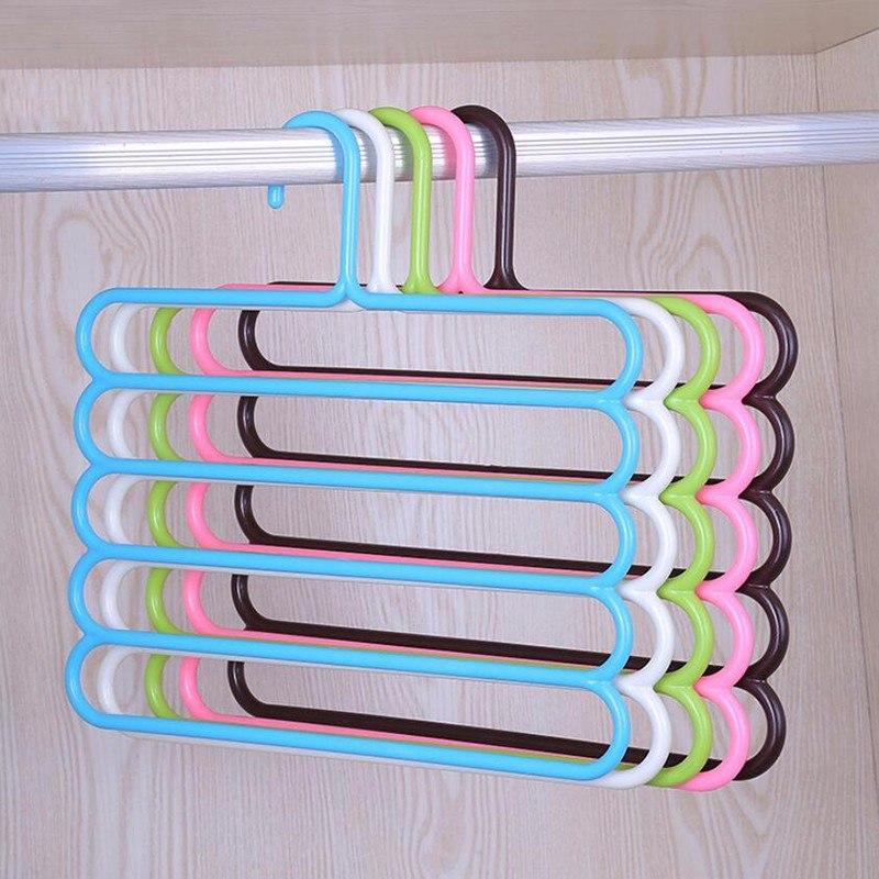 Multi-Purpose Plastic 5 Layers Suspension Pants, Clothes Tie Scarf Towels Storage Organizer - Image 3