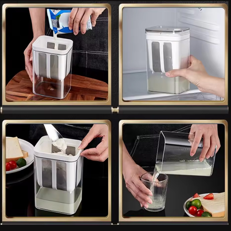 Multi-Purpose 1100ML Greek Yogurt Maker Hung Curd Strainer Box with Mesh Filter - Image 3