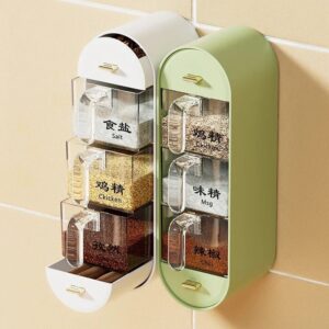1Pc Wall-Mounted Seasoning Spice Rack | Self-Adhesive Kitchen Organizer (Random Color)