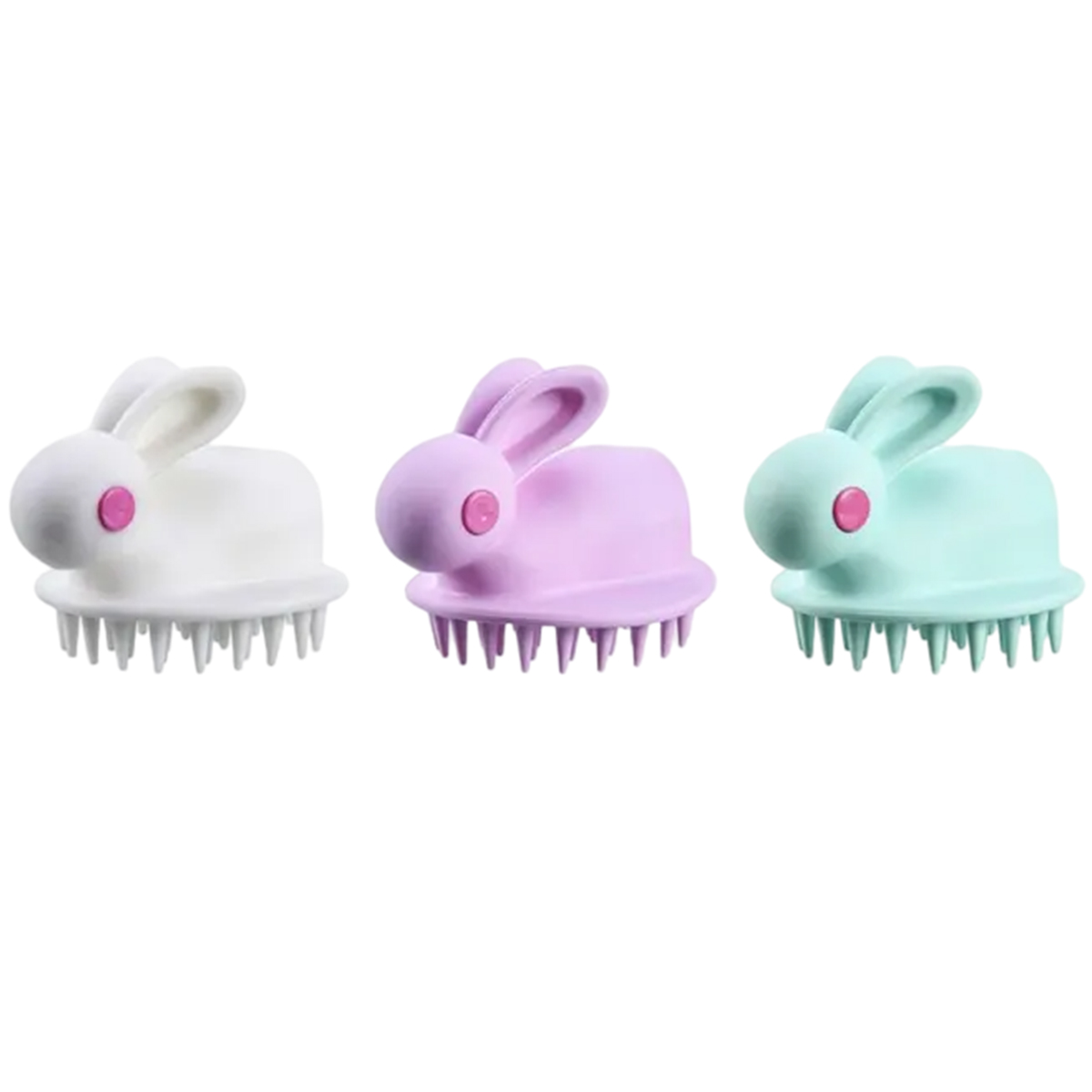 Rabbit Shaped Soft Silicon Hair Massager and Shampoo Washing Brush - Image 8