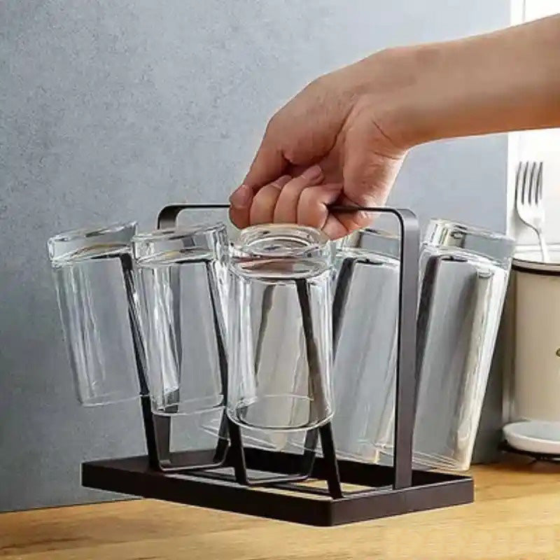 Iron Glass Stand and Cup Holder - Kitchen Organizer - Image 3