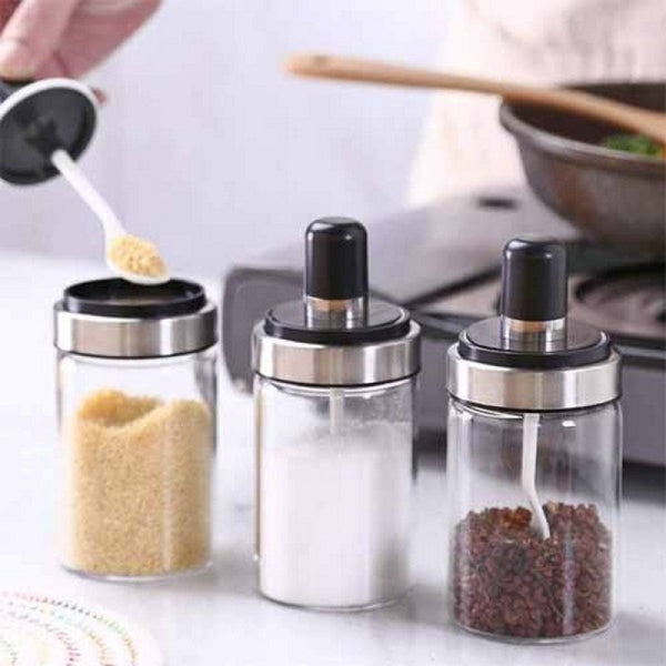 250ml Glass Seasoning Jar with Airtight Lid - Image 4
