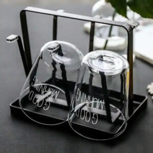 Iron Glass Stand and Cup Holder - Kitchen Organizer