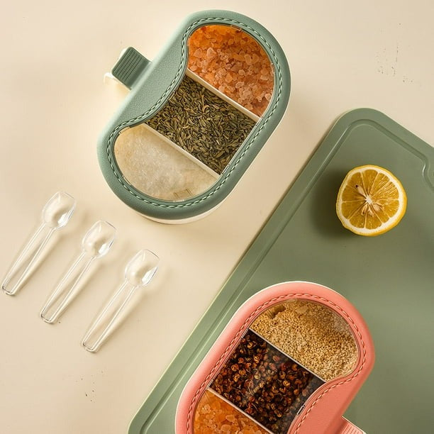 3 Compartment Gesture Design Spice Box - Image 4