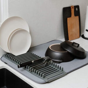 Multipurpose Drain Mat with Dish Stand