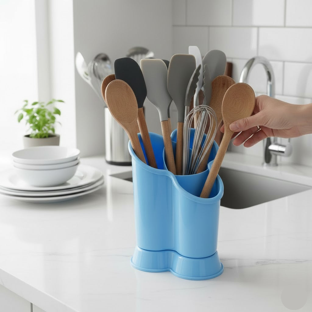 4 Grid Kitchen Cutlery Organizer