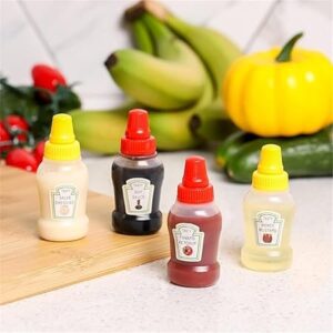 Pack Of 4 Plastic Sauce Bottles