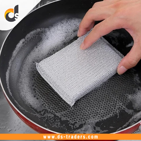 4PC Kitchen Dishwashing Steel Sponge - Image 2