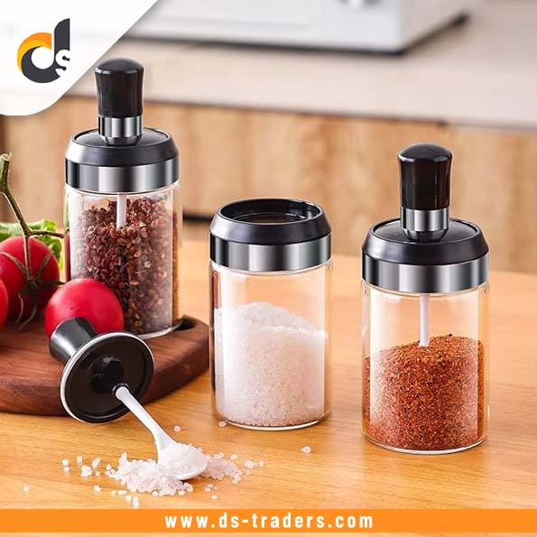 250ml Glass Seasoning Jar with Airtight Lid - Image 2