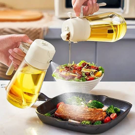 2-In-1 Oil Sprayer Bottle For Kitchen - Kitchen Accessory Designed For Cooking Oil Dispensing And Food Preparation Routine - Image 4