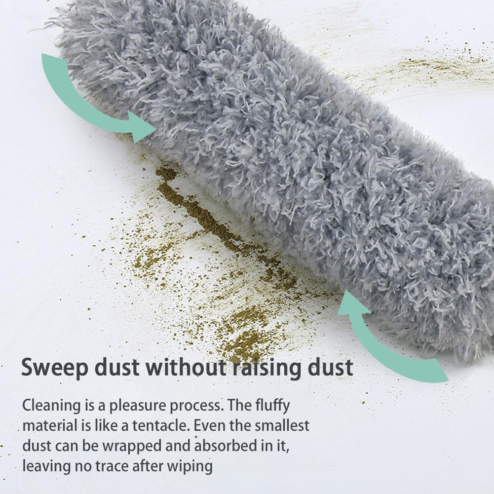 Flexible Microfiber Duster with Telescopic Stainless Steel Handle - Image 6