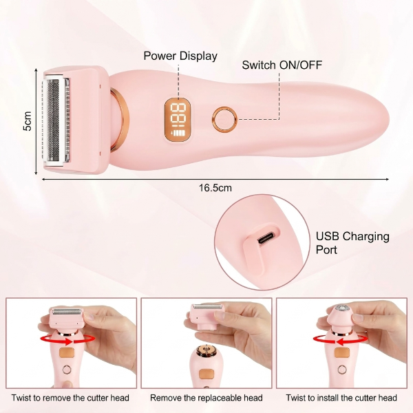 2 in 1 Digital Rechargeable Hair Remover Machine - Image 5