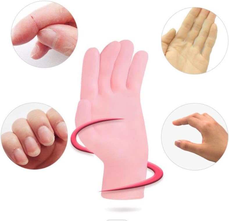 2-Pair Silicone Moisturizing Gloves and Socks Set for Cracked Hands and Feet - Image 4