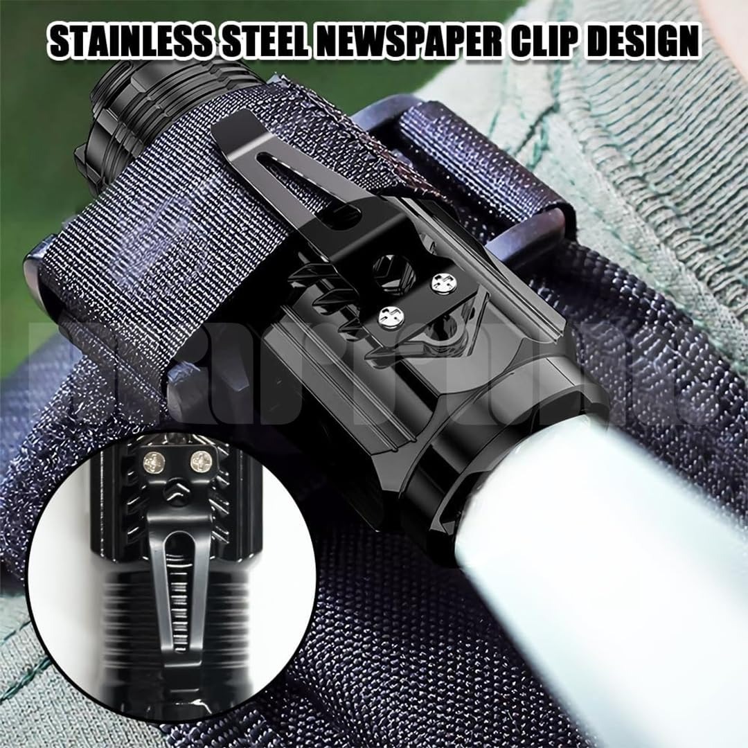 Powerful 3 LED Super Bright Mini Flashlight Rechargeable Portable Torch with Magnet - Image 2