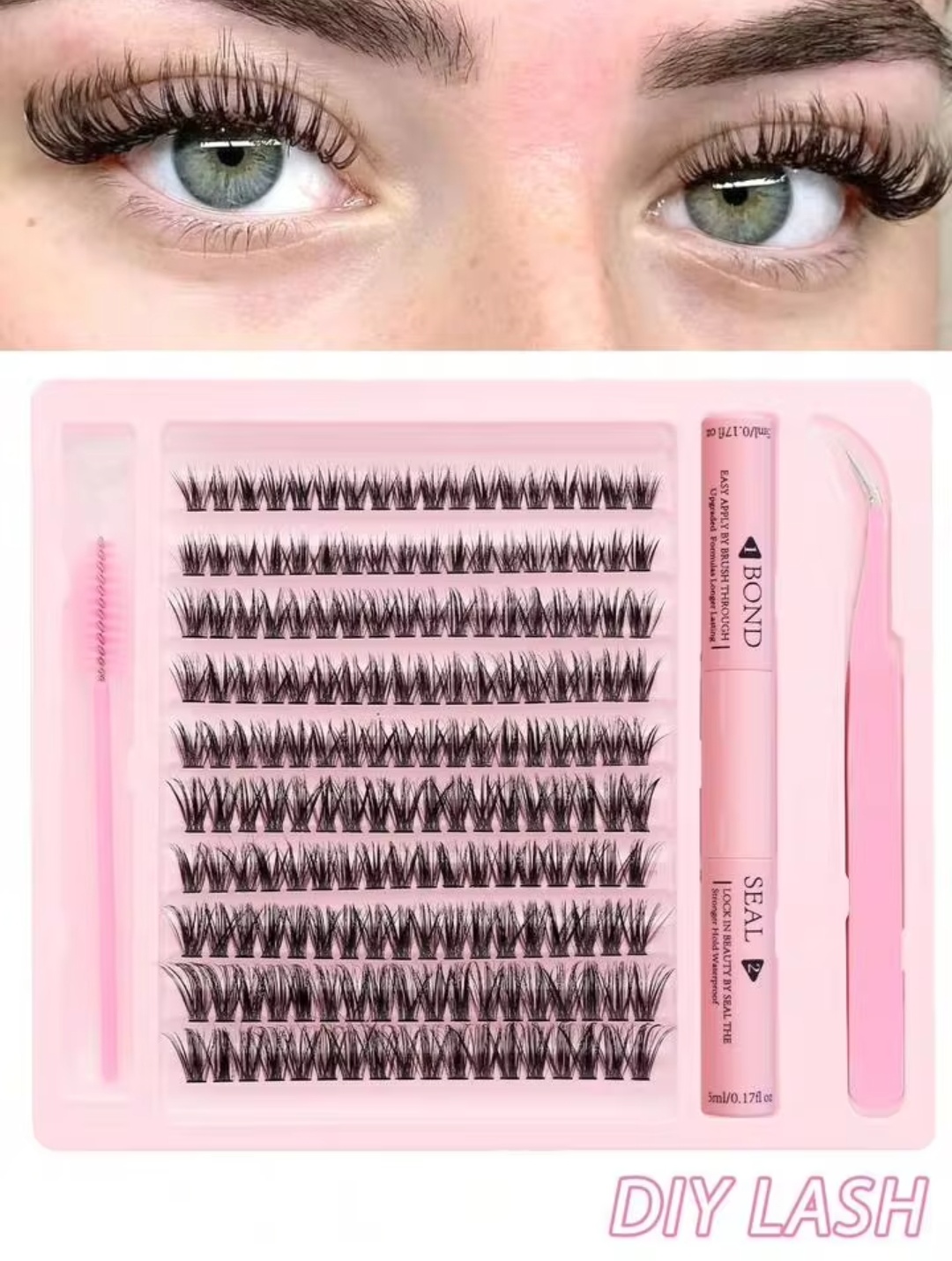 3 In 1 Permanent Eyelash Extension Set Professional Lash Kit | Light - Image 3