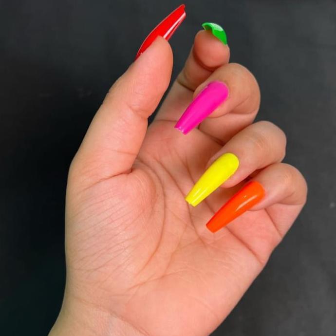 Pack Of 2 576 Pcs Artificial Nails With Free Nail Glue Made Of Abs Plastic In Multicolor - Image 5