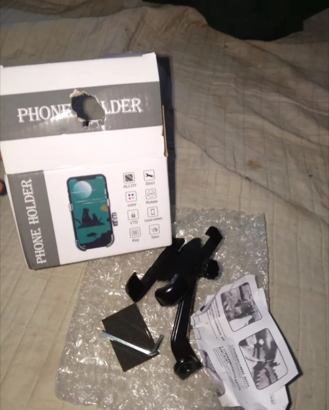 C2 Universal Aluminum Motorcycle Phone Holder – 360° Adjustable Handlebar Mount Stand for Secure Mobile Grip - Image 2