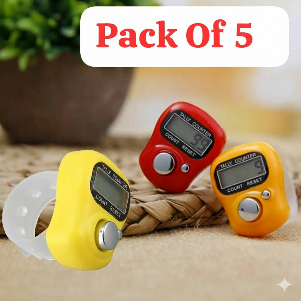Digital Tasbeeh Counter - Mini Hand Ring Finger | Electronic Tool for Prayer Counting and Meditation (Random Color) - Image 4