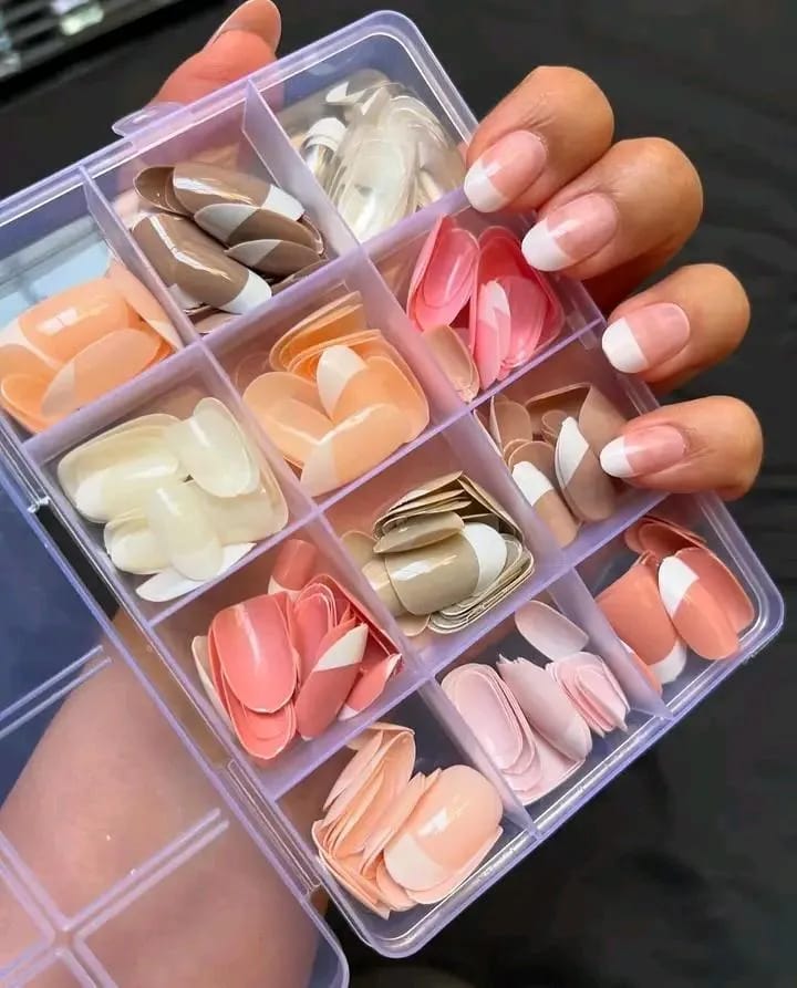 144 Pcs Multicolor False Nails Box Stylish Durable Easy To Use For Everyday Fashion Parties And Nail Art Designs - With Nail Glue - Image 6