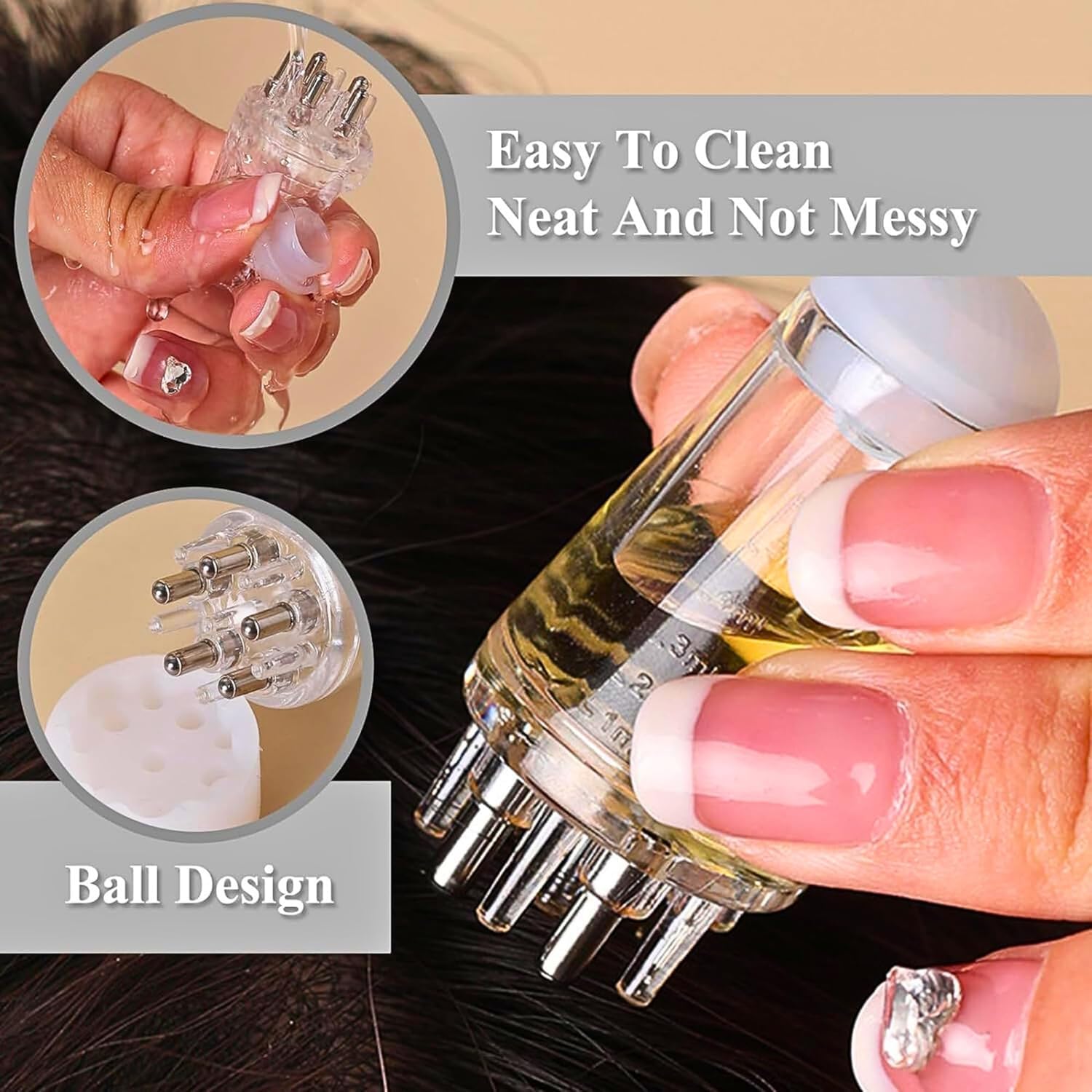 Oil Applicator | Scalp Hair Comb Oil Applicator | Portable Mini Hair Oil Applicator 6ml - Image 3