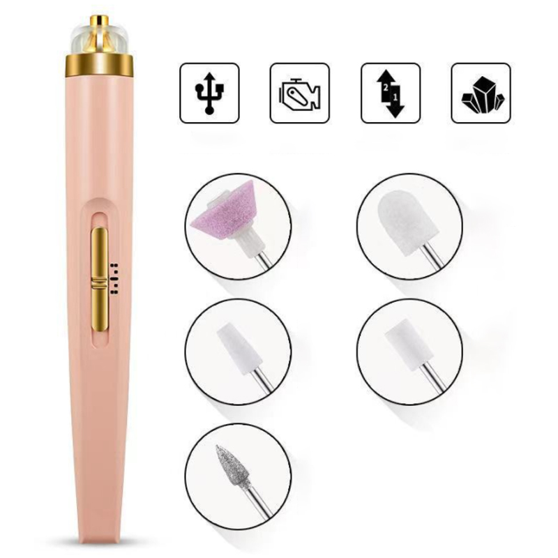 SALOON NAILS KIT (RECHARGEABLE) - Pro Rechargeable Electric Nail Drill Set - Salon Quality Manicure Pen - Image 8
