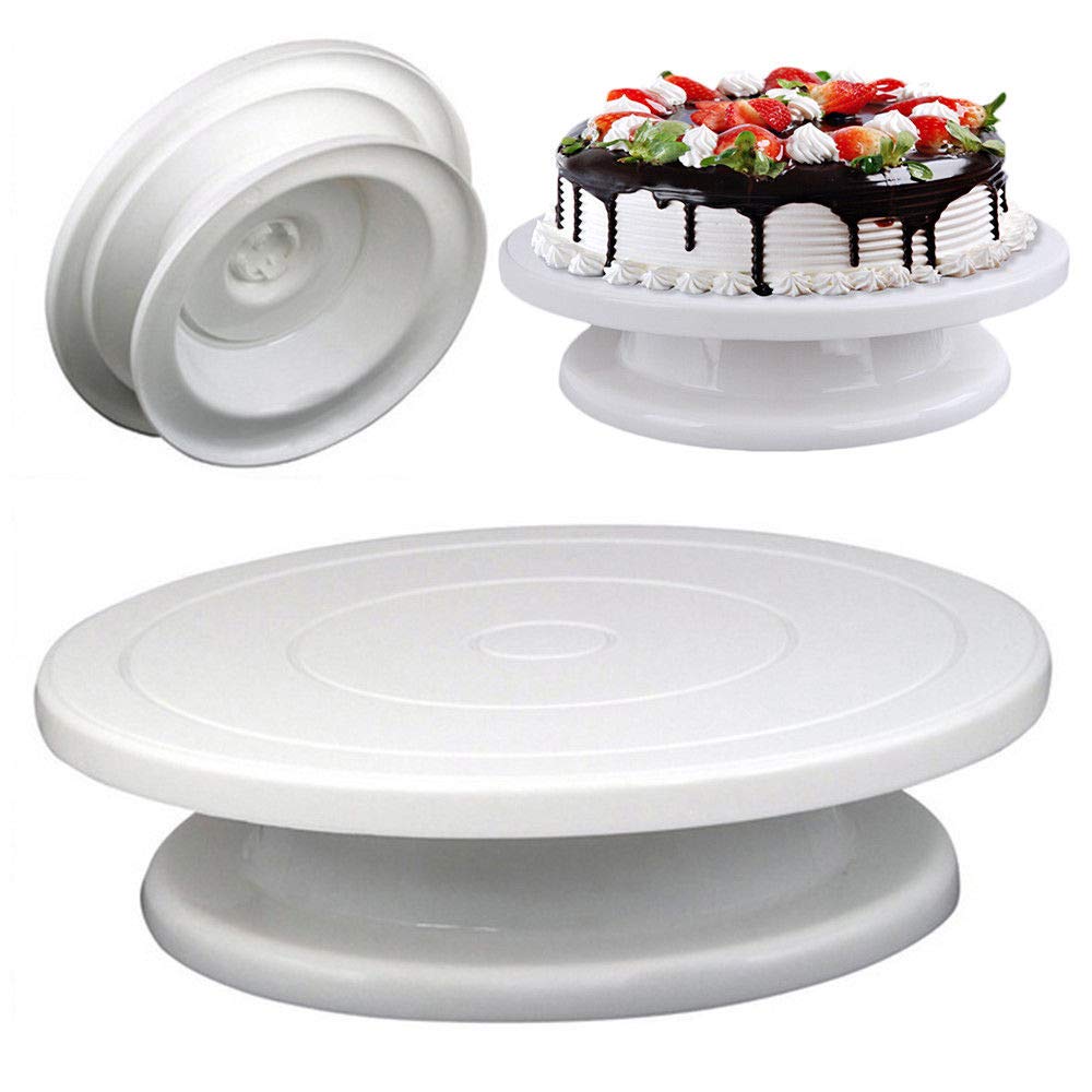Cake Turntable Decorating Stand ( 28CM ) - Rotating Cake Turntable 28cm Plastic - Image 6